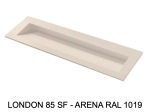 Plan vasque, bassin incliné grand taille 120 cm : L 130 à 201 x P 40 à 51 cm, finition lisse mate, 10 couleurs au choix, , résine Akrytan® teinté dans la masse, Livraison Offerte.